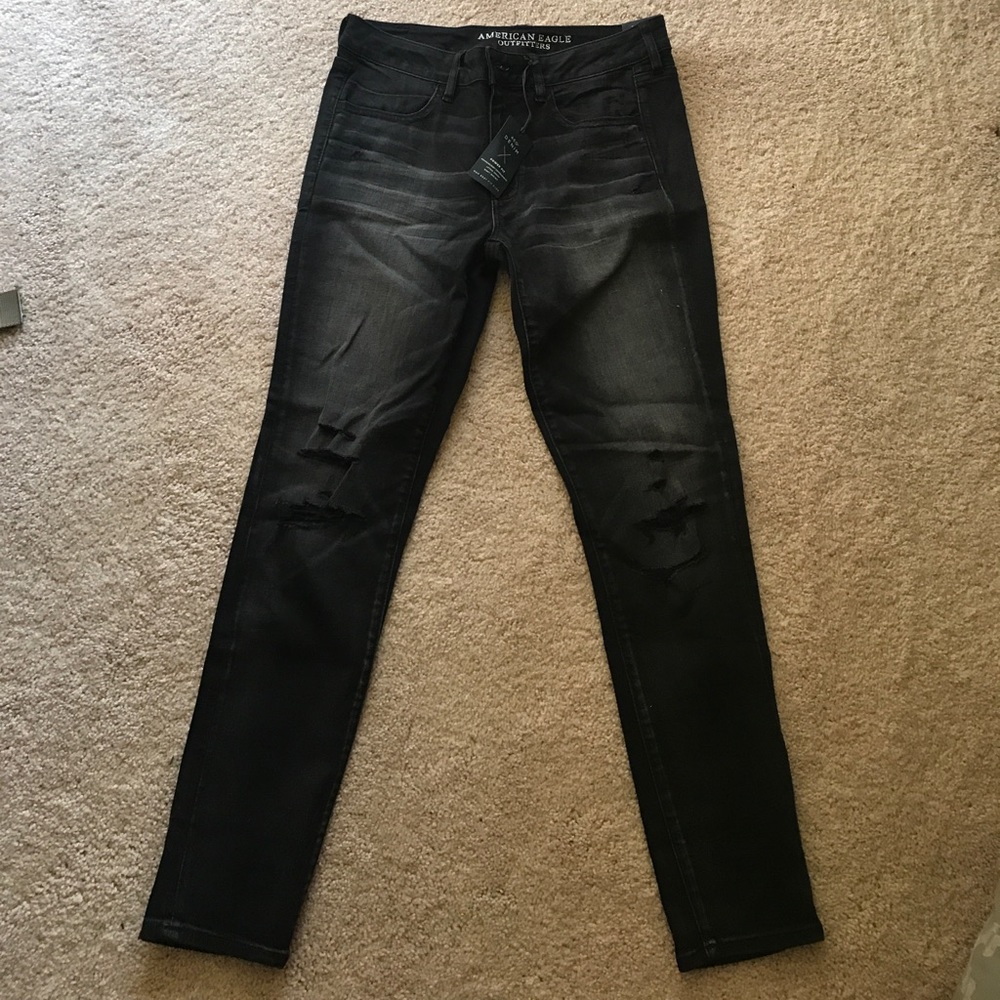 Black Distressed Jean Leggings BRAND NEW W/ TAGS