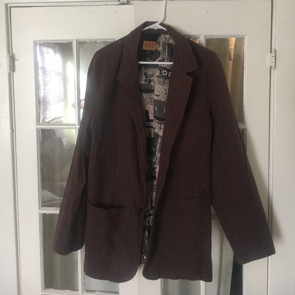 Brown Pinstripe Volcom Jacket