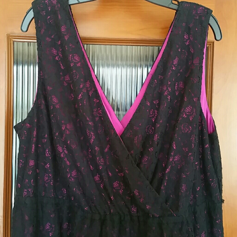 LANE AND BRYANT PURPLE  LACE DRESS