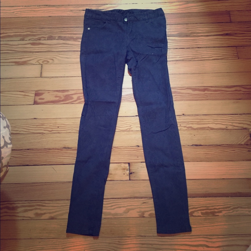 Tonal Floral Printed Jeans