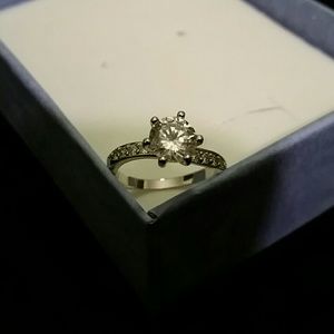 White Gold Filled with Round 1 Carat CZ