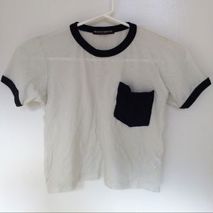 Brandy Melville Cropped Pocket Tee