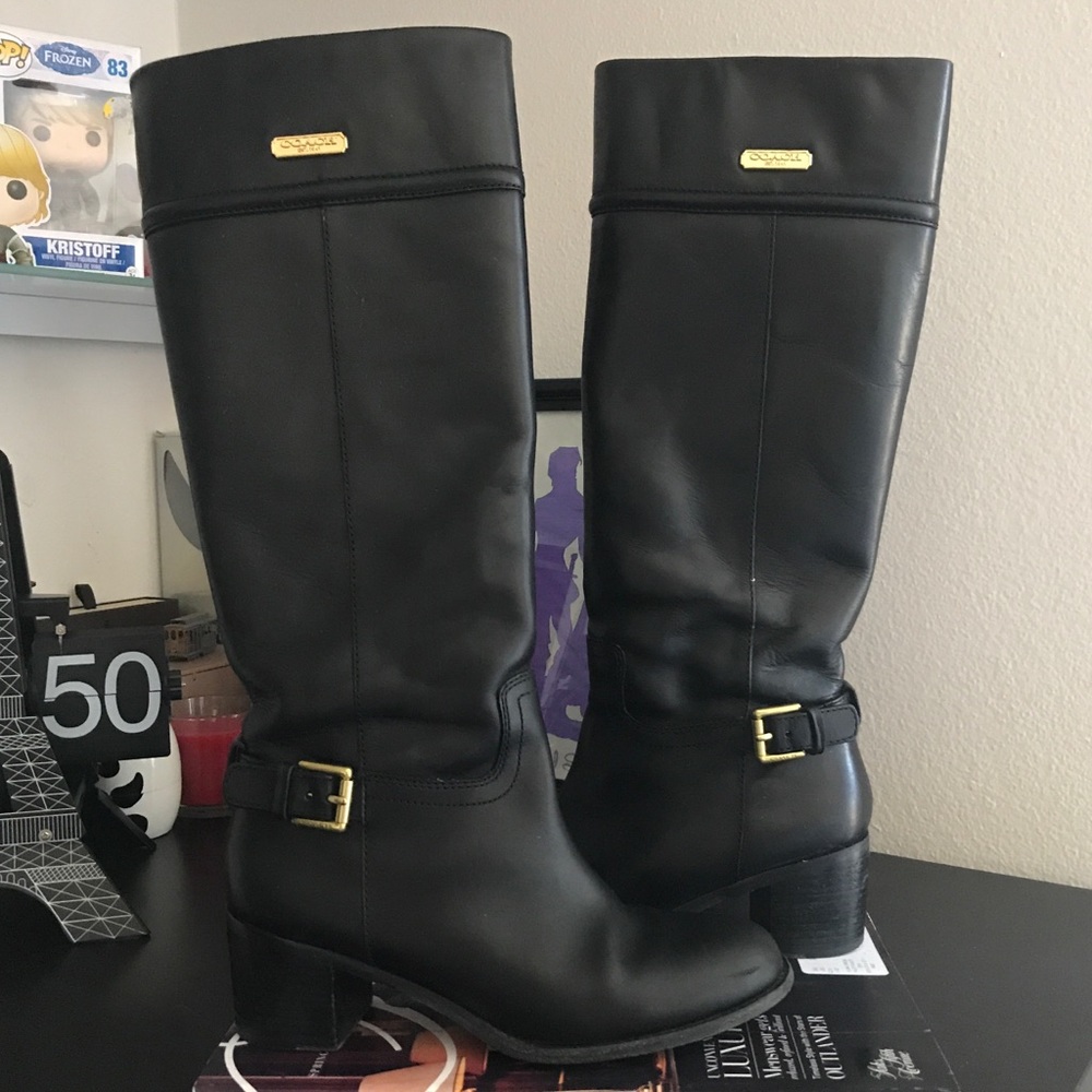 Coach Leather Riding Boots