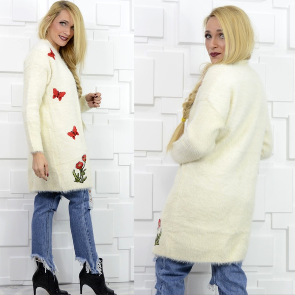 ❤SOLD OUT❤ SOFT & FUZZY BUTTERFLY C0ARDIGAN - Picture 3 of 4