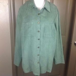 Charter Club Top 16W Button Down Shirt Pocket Soft