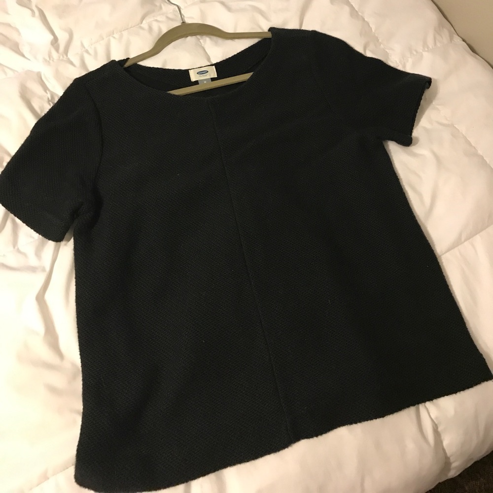 Black knit top