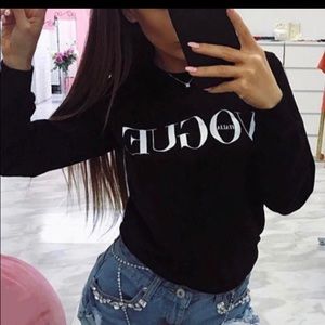Vogue graphic black sweater