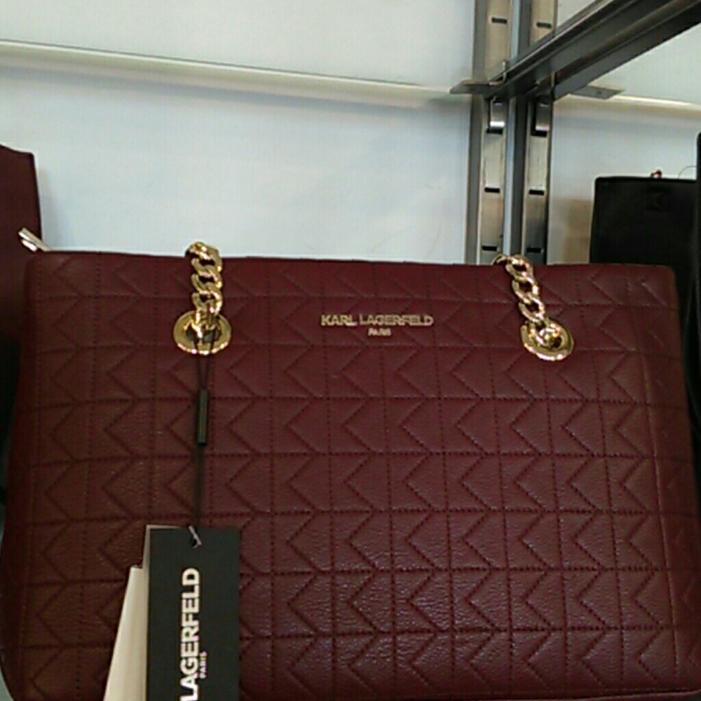 Karl Lagerfield Paris purse raspberry