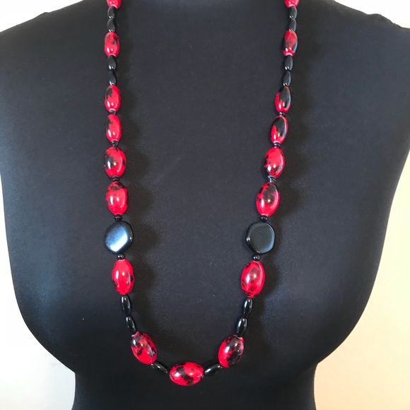 Handmade Necklace and Earrings Set Glass Beads New - Picture 4 of 6