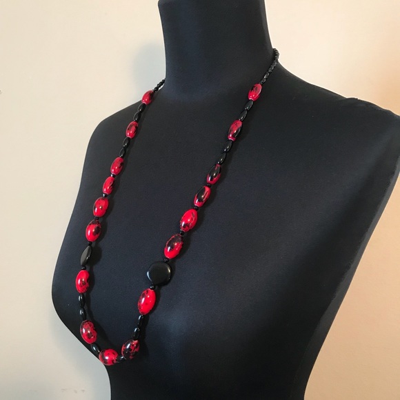 Handmade Necklace and Earrings Set Glass Beads New - Picture 5 of 6