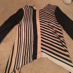 Striped 3/4 length shirt