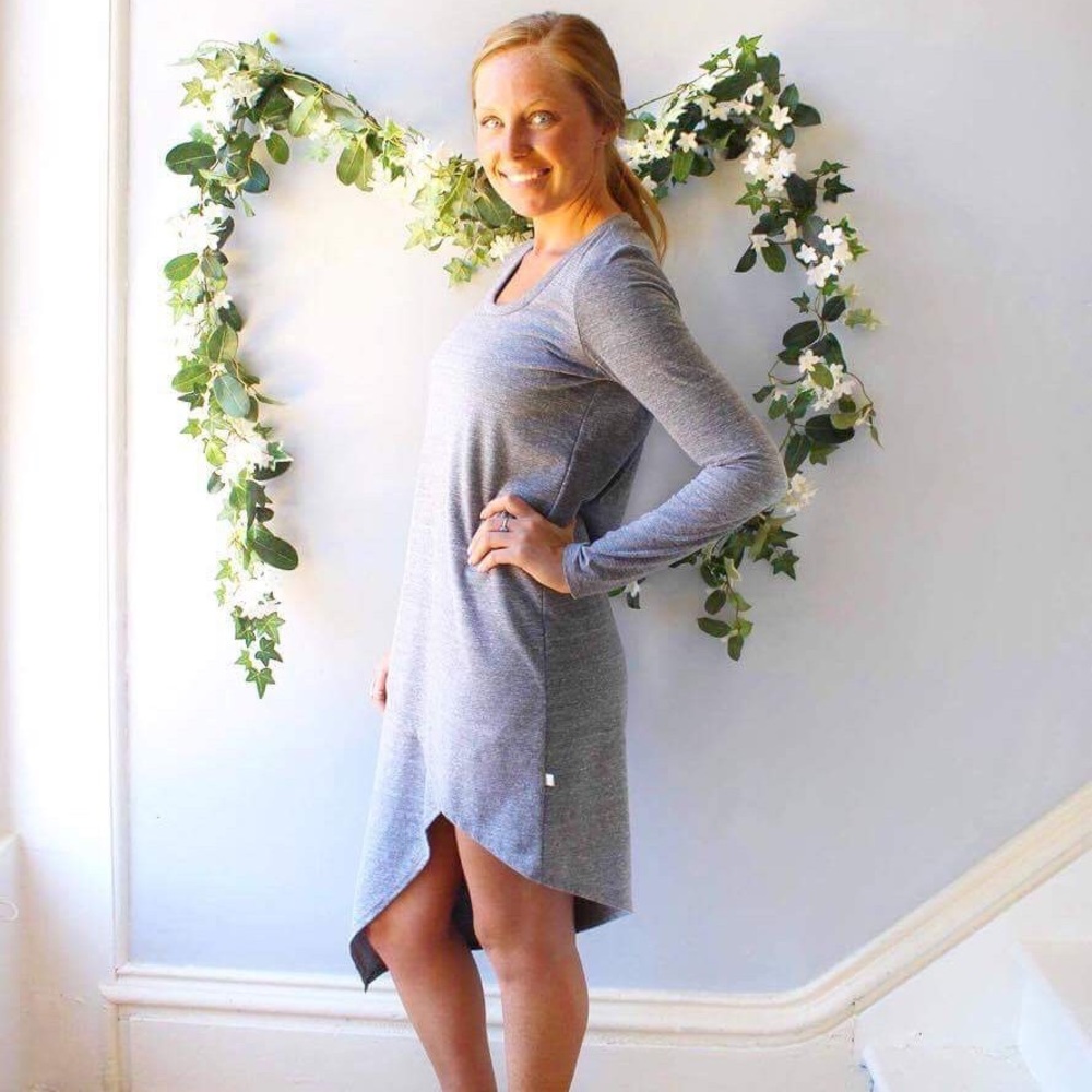 A-symmetrical Grey Dress