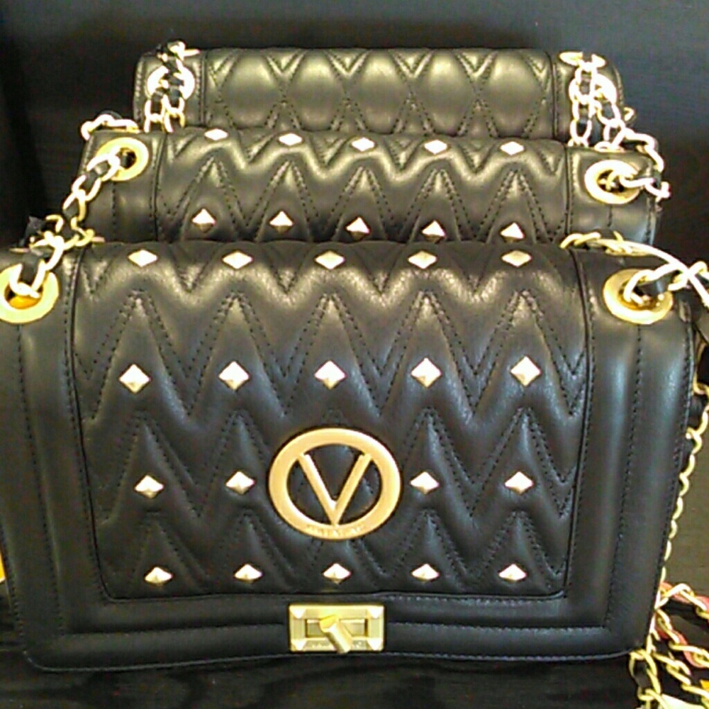 Valentino black purse with gold