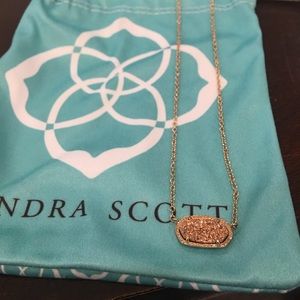 Kendra Scott rose gold Elisa drusy necklace