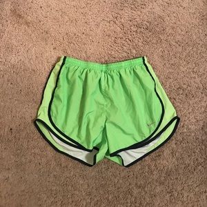 Green Nike shorts