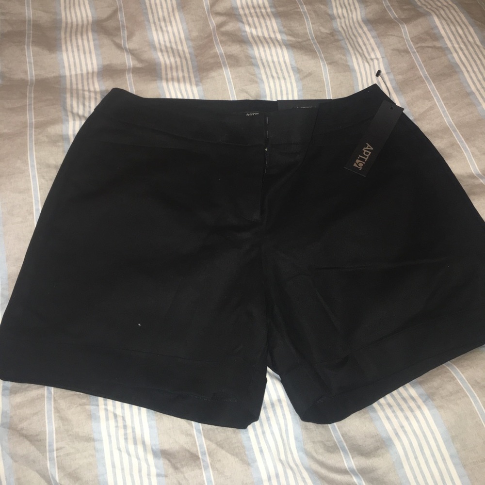 Black cotton shorts