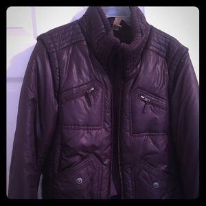 Juniors eggplant puffer coat size XL 15-17