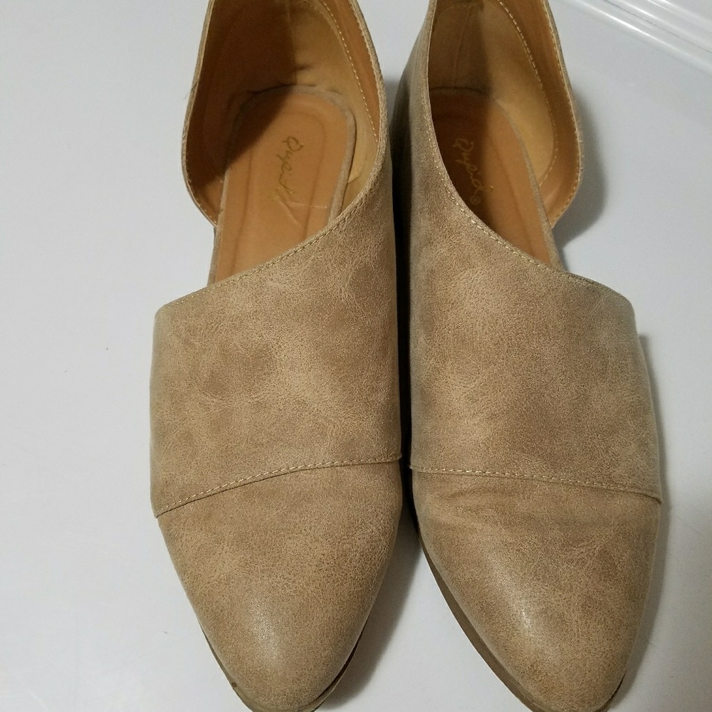 QUPID TUXEDO OPEN SHANK FLATS SIZE 10