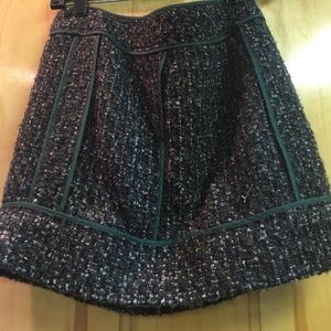 J. Crew  wool acrylic  size 2  mini wool skirt .