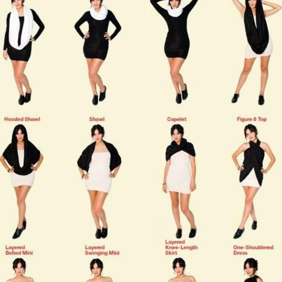 NWT American Apparel Circle Scarf In Cherry Bomb - Picture 3 of 4