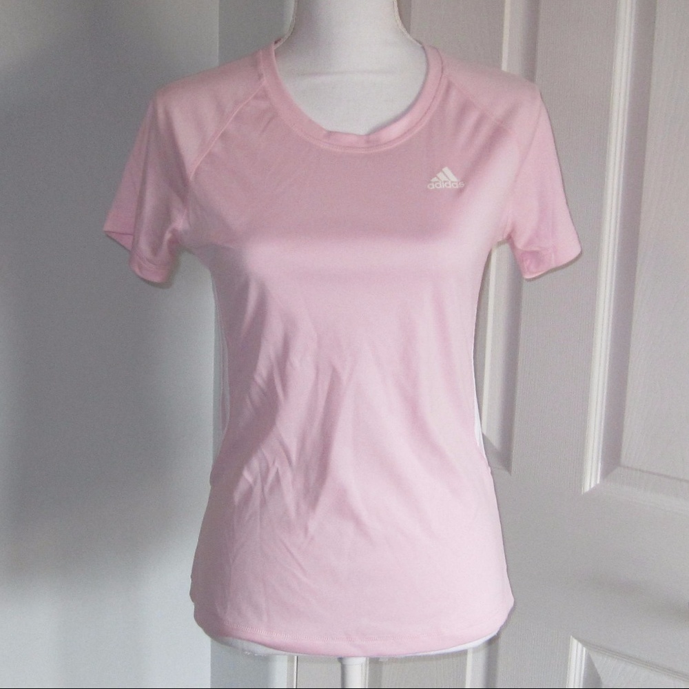 New!  Adidas pink short sleeved top size Small