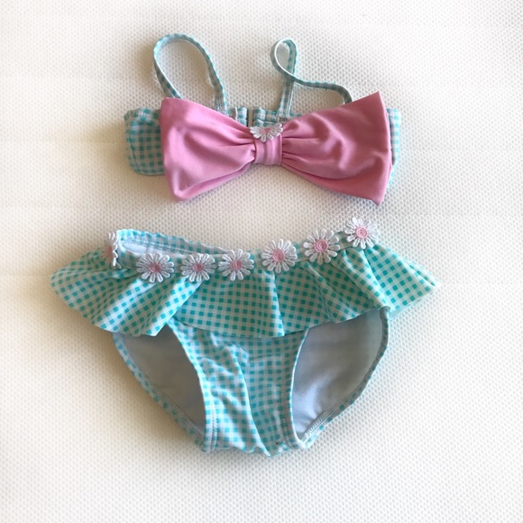 Hartstrings Other - Daisy Gingham and Bow Baby Bikini 🐬