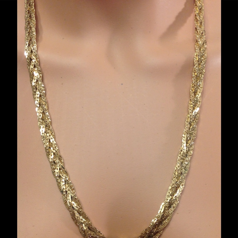 Braided Chain Golden Necklace