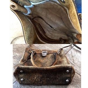 Michael Kors distressed leather purse “Hamilton”