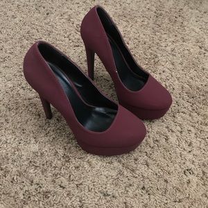 Burgundy pumps/ high heels