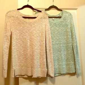 2 long sleeve sweater tunics