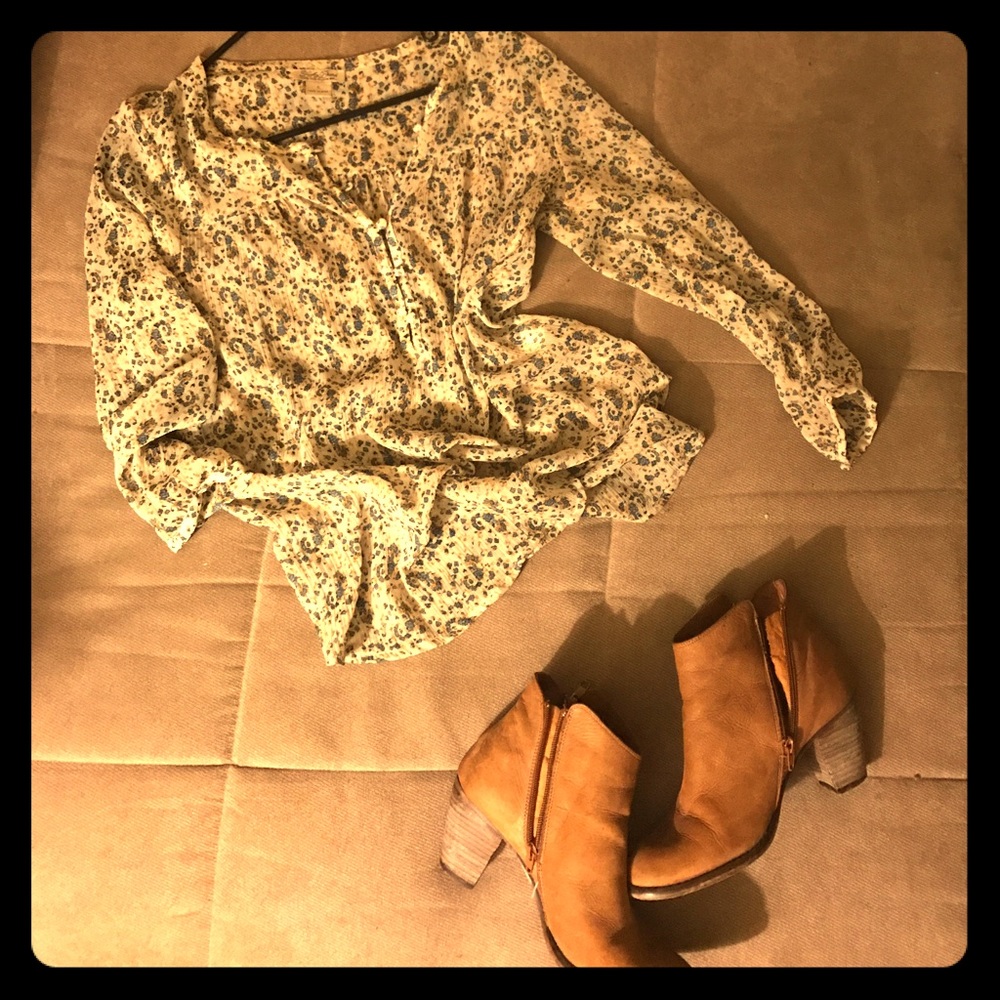 Lucky brand floral blouse