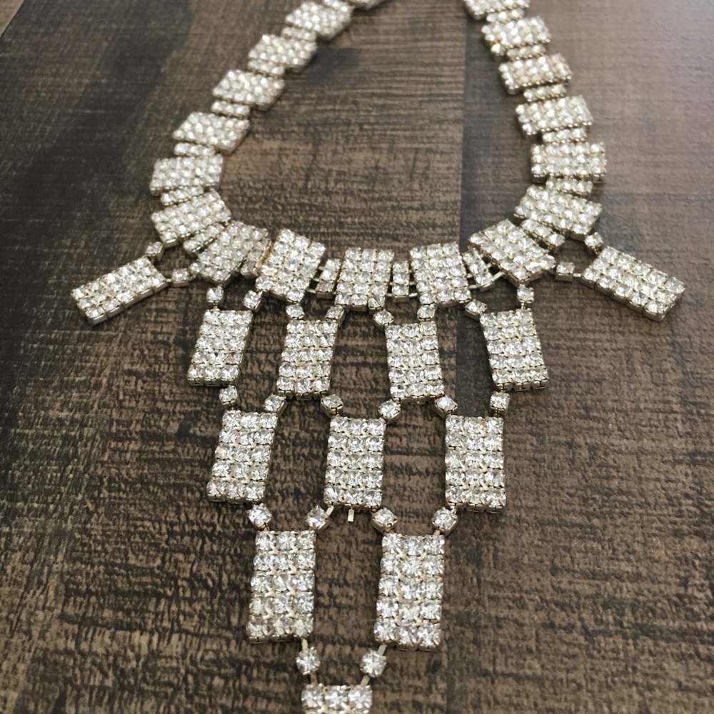 Dramatic Rhinestone Necklace - image 1