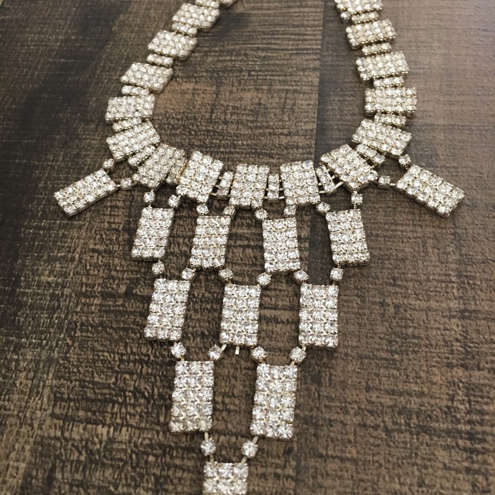 Dramatic Rhinestone Necklace - image 3