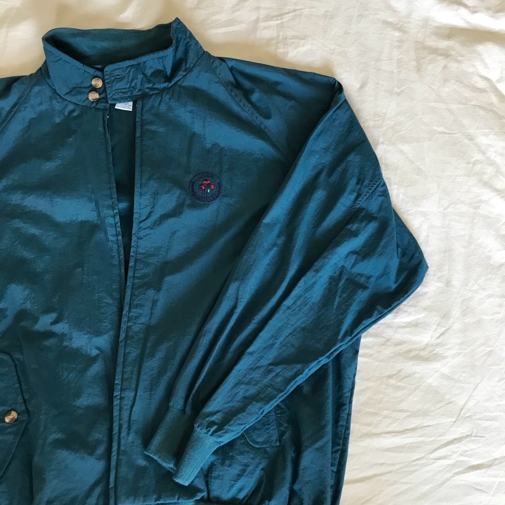 IZOD dark green windbreaker jacket