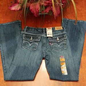 GIRLS brand new with all tags Levi boot cut jeans