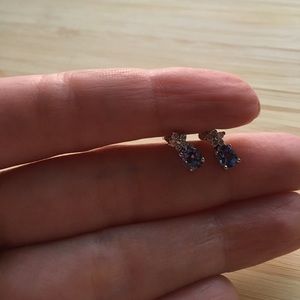 Diamond and Tanzanite Earrings