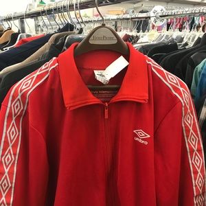 Red Vintage Umbro Zip Up