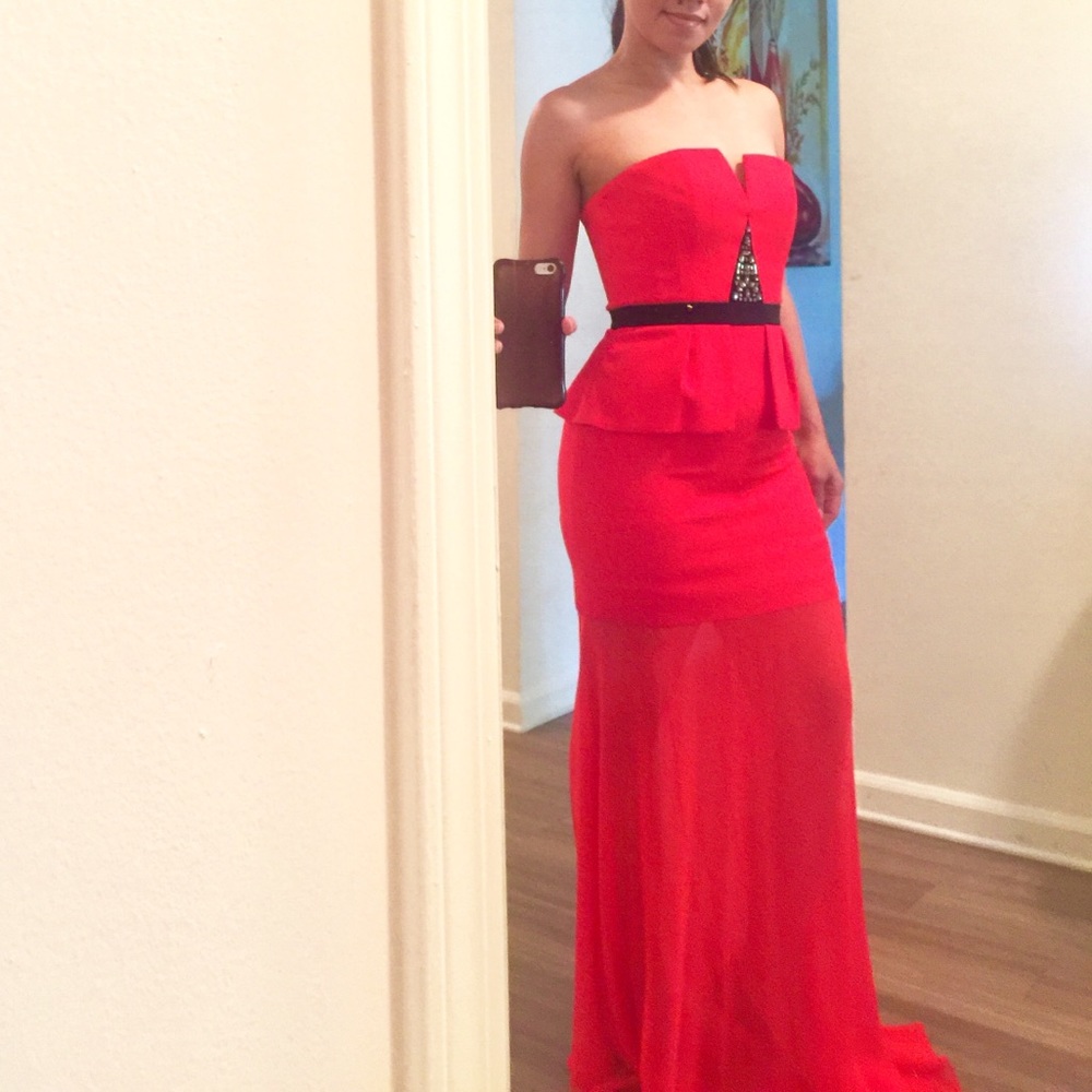 New BCBG MaxAzria orange red dress size 2