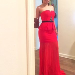 New BCBG MaxAzria orange red dress size 2