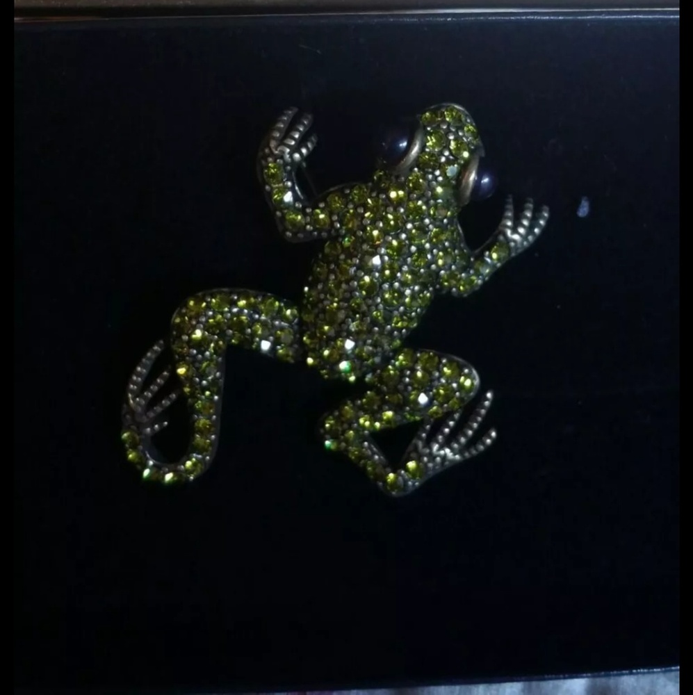 HEIDI DAUS FROG BROOCH
