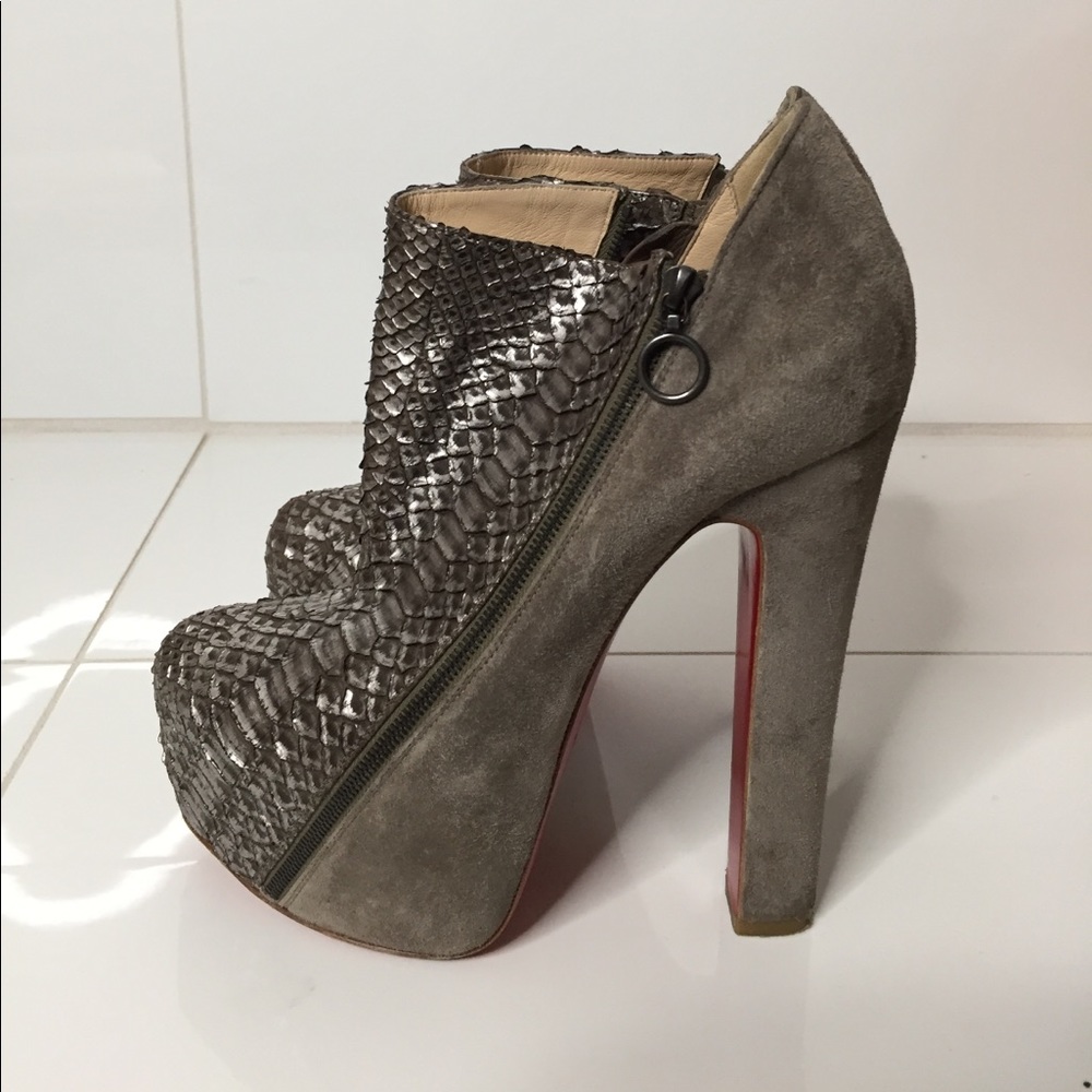 Christian Louboutin A1 Python Bootie - image 3