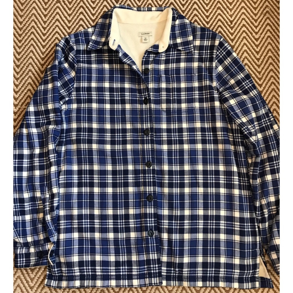 Plaid Fleece-lined L.L. Bean Jacket