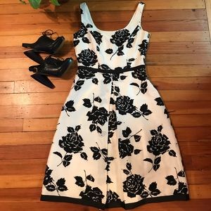 ANN TAYLOR BALCK AND WHITE DRESS