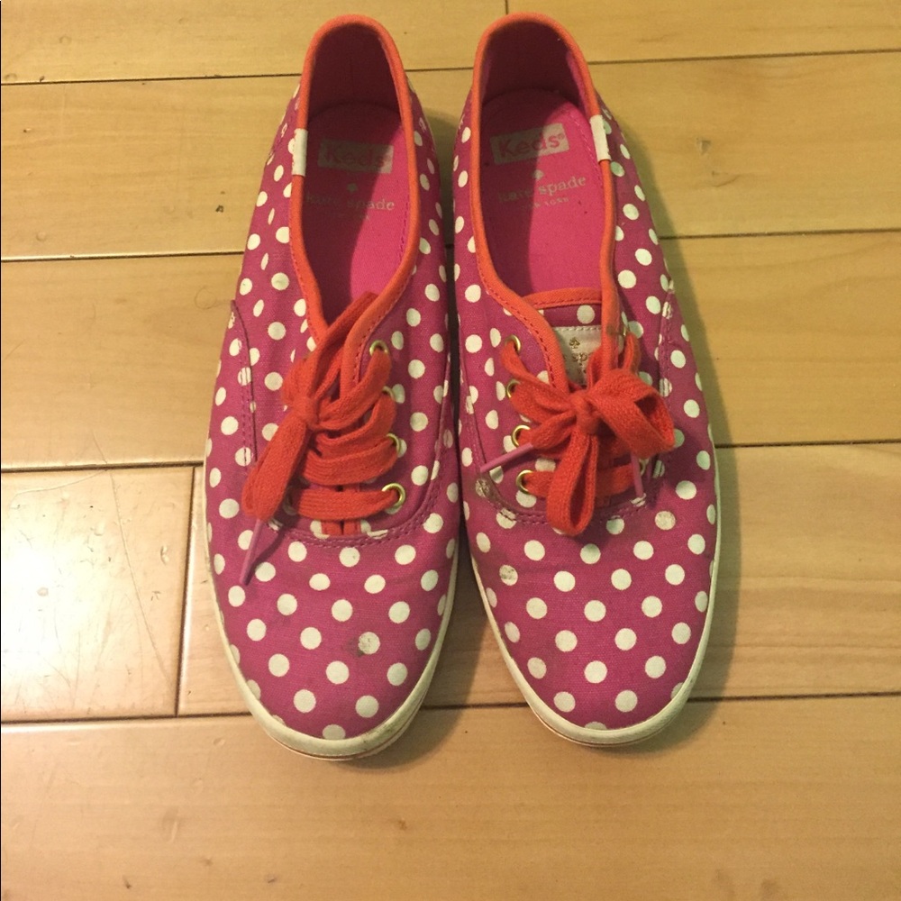 Keds Kate Spade polkadot pink shoes