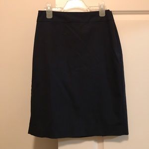 Navy pencil skirt