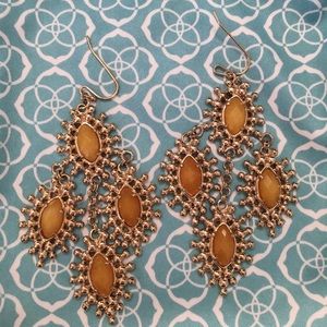 Kendra Scott Statement Earrings: Gold