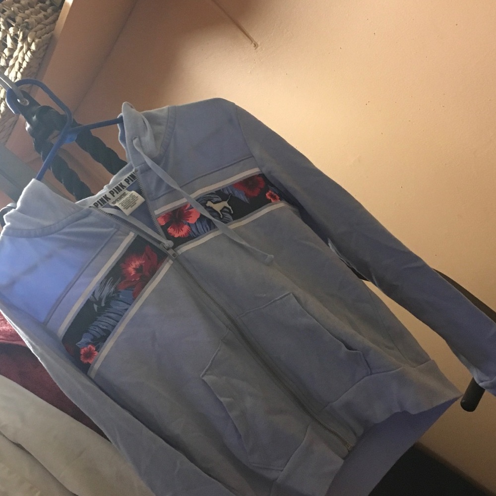 A blue pink  brand hoodie