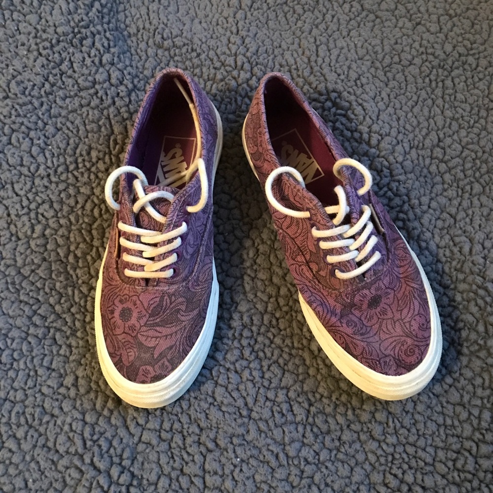 Purple floral vans