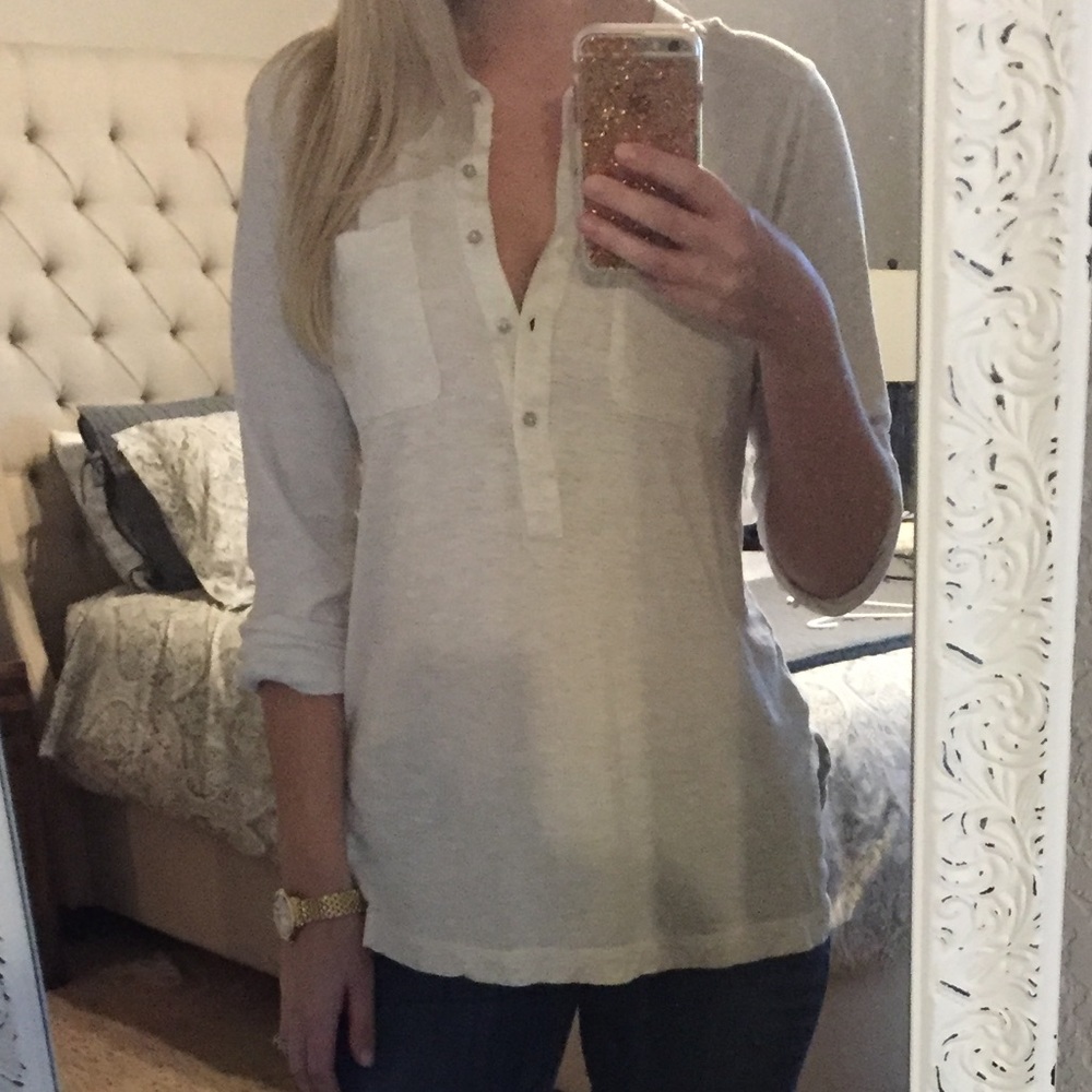 Loft Henley long sleeve tee.