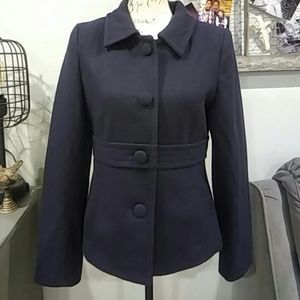 Navy wool blend short peacoat Navy wool blend short peacoat
